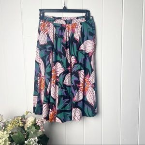 Vintage Tropical Print Skirt